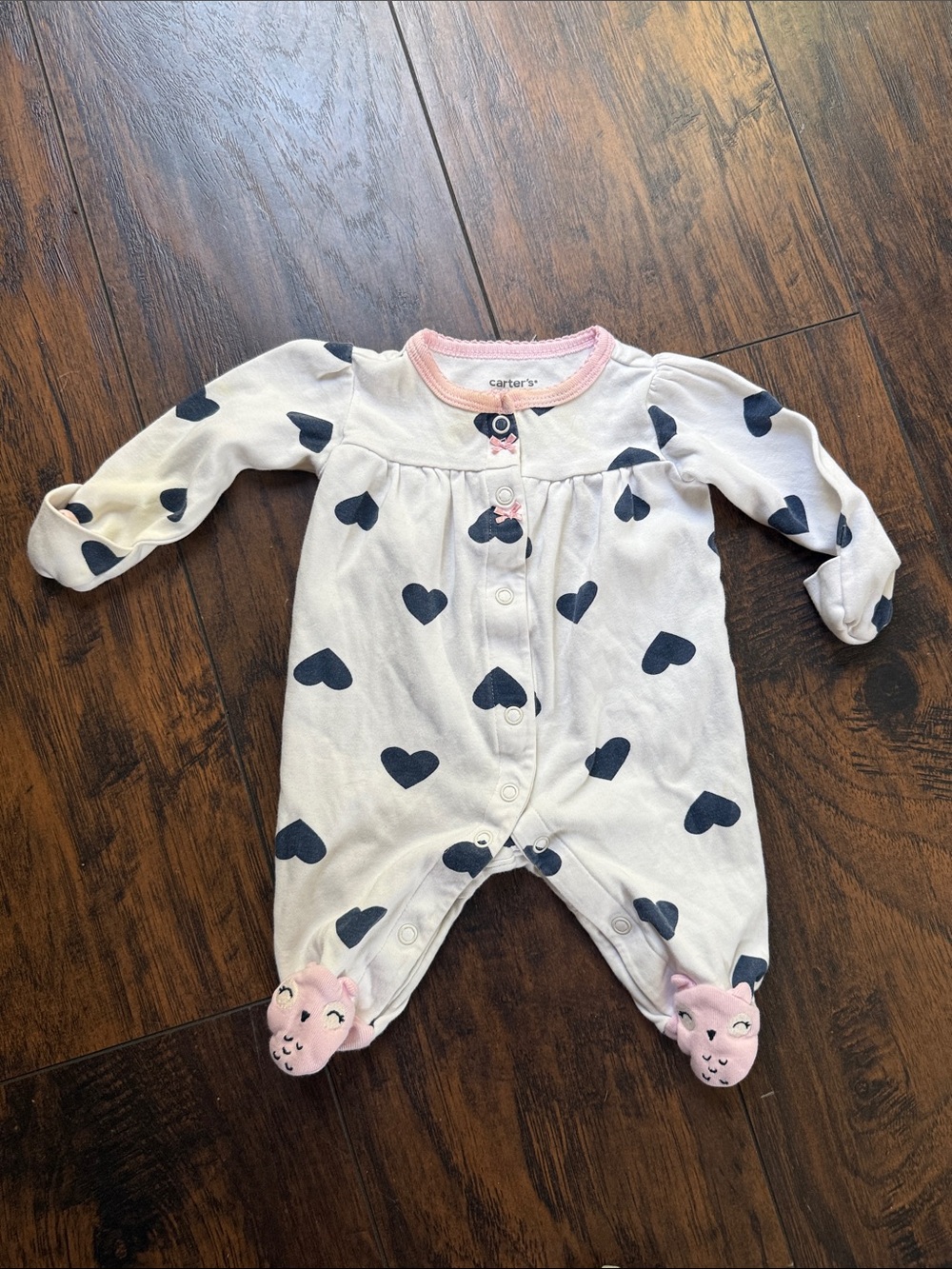 Hearts Onesie footed One Piece